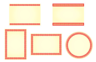 中華　枠　背景