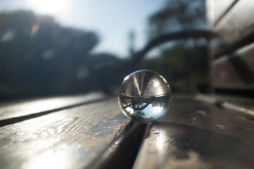 glass ball with the sun inside