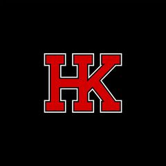 Letter HK initial logo icon
