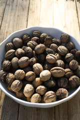 Marketplace raw produce in the sun during summer or autumn time. Macro or detail shot, view from above.
