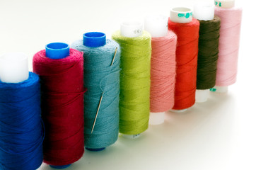 Threads for sewing different colors.