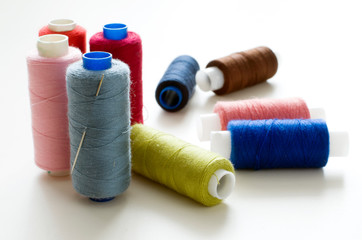 Threads for sewing different colors.