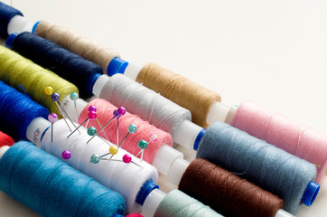 Threads for sewing different colors.