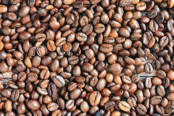 Coffee beans on the table