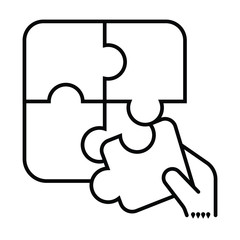 Puzzle icon vector illustration photo