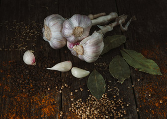 garlic and spices