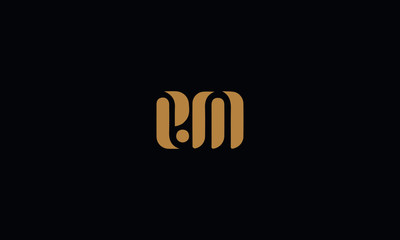 EM logo design template vector illustration minimal design