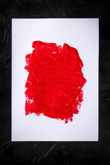 Red paint background, an abstract texture with copy space