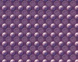 abstract background of purple spheres. 3d illustration