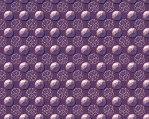 abstract background of purple spheres. 3d illustration