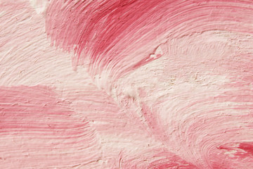 Wall texture grunge background with a lot of copy space. Colorful abstract painted background. Pink painted wall texture.
