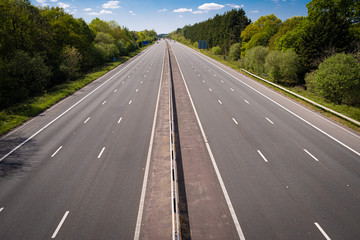 Empty UK motorway
