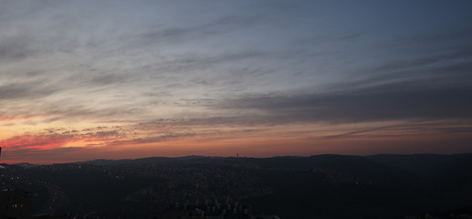 Fototapeta premium Sunrise over the city of Jerusalem