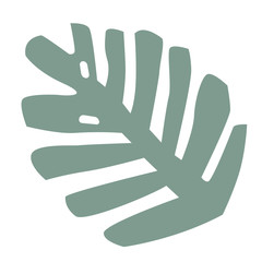 Abstract floral clipart for collages on the white isolated background. Cutout piece for decor.