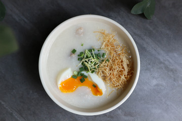 rice gruel, rice porridge or congee