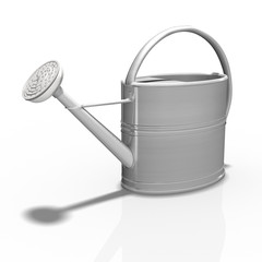 3d Gießkanne grau, freigestellt © i-picture
