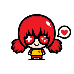 vector design mascot geek game 