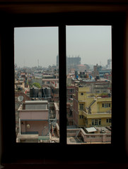 Fototapeta na wymiar Kathmandu cityscape, top view of the city