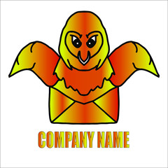 bird logo with letter icon