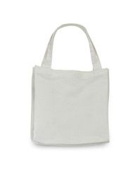 White calico bags for replace plastic bags keep environmental protection. Isolated on white background, This has clipping path.
