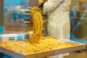 italian pasta in the kitchen