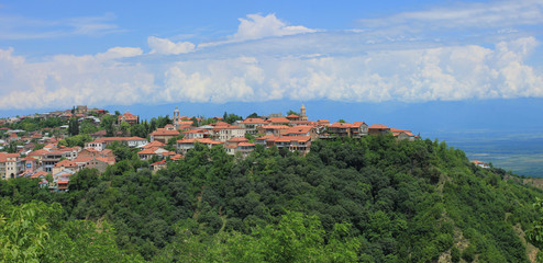 Fototapeta na wymiar Georgia. The beautiful town of Sighnaghi. Named the city of love.