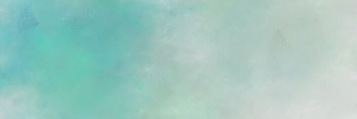 vintage painted art vintage horizontal banner background  with pastel blue, medium aqua marine and light gray color