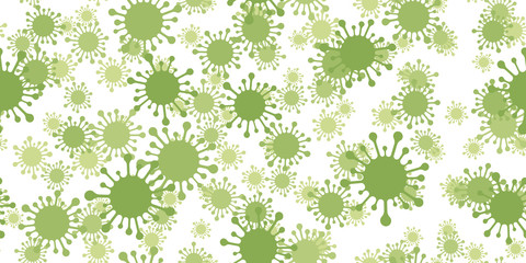 Seamless pattern coronavirus isolated on white background. Vector illustration.