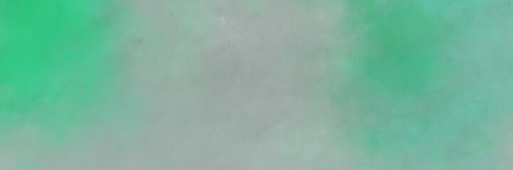 abstract painted art old horizontal background design with dark sea green, cadet blue and medium sea green color