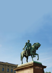 Obraz premium Statue of Karl III Johan in the Royal Palace of Oslo, Norway