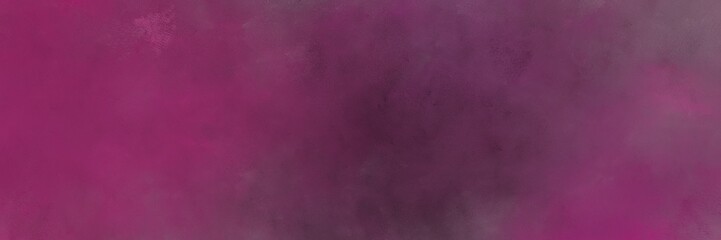 vintage painted art decorative horizontal background texture with dark moderate pink, old mauve and very dark magenta color