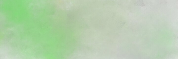 painted vintage horizontal background banner with ash gray, silver and pastel green color
