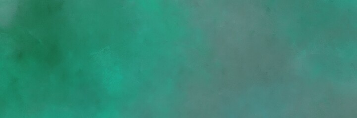 vintage painted art retro horizontal background banner with teal blue, slate gray and teal green color