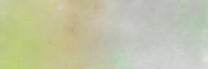 painted grunge horizontal background banner with ash gray, silver and dark khaki color