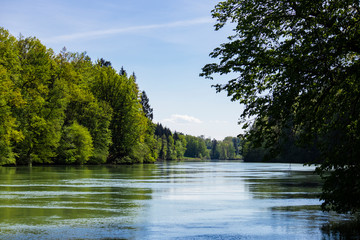 Fluss Inn im Frühling