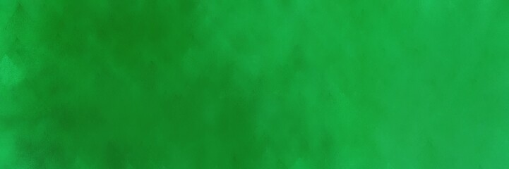 abstract painted art retro horizontal banner with forest green, medium sea green and lime green color