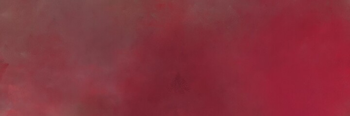 abstract painted art antique horizontal design background  with dark moderate pink, pastel brown and indian red color