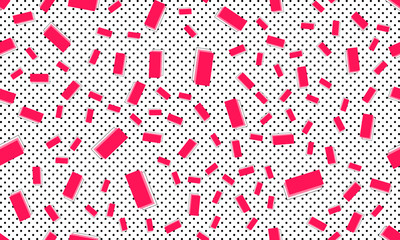 Pop Art design. Geometric shapes. Memphis pattern.