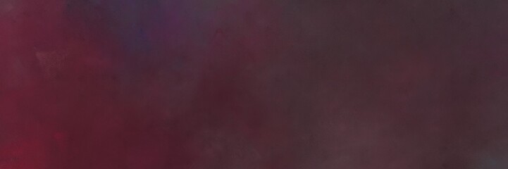 vintage painted art aged horizontal background header with very dark magenta, old mauve and antique fuchsia color