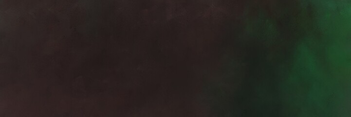 abstract painted art retro horizontal background with very dark green, dark slate gray and dim gray color