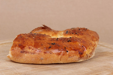 Ramadan Pita (Ramazan Pidesi) Traditional Turkish bread for holy month Ramadan.