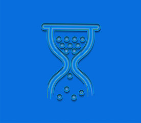 Hourglass mouse symbol with Abstract flat colorful line pattern vector illustration.