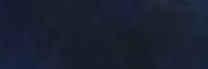 painted vintage horizontal banner background  with very dark blue, black and dark slate gray color