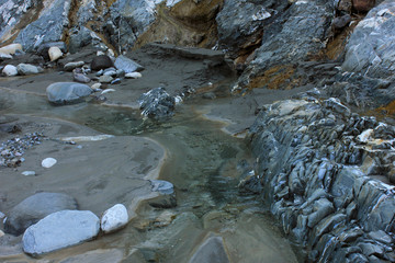 Beautiful river among the rocks.