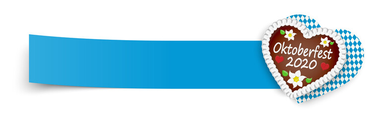 blue sticky paper with gingerbread heart Oktoberfest 2020