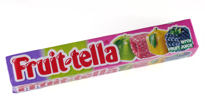 LVIV, UKRAINE - April 30, 2020: Fruittella chewing gum and candy