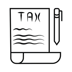 Tax document signature line icon
