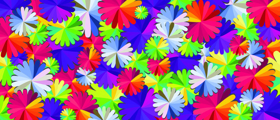 Fototapeta na wymiar Colorful vector illustration floral or flower pattern