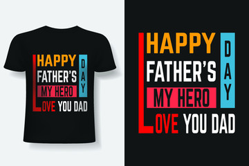 Happy Father's Day Typography T-shirt Design