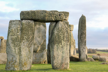 The stones of Stonehenge is famous landmark and nature beautiful in Wiltshire, England. UNESCO...